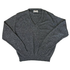 Vintage Jantzen Blue/Gray V-Neck Sweater Size Large